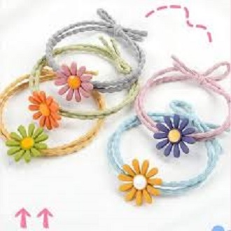 Dây buộc tóc hoa cúc họa mi dễ thương phong cách HÀN QUỐC