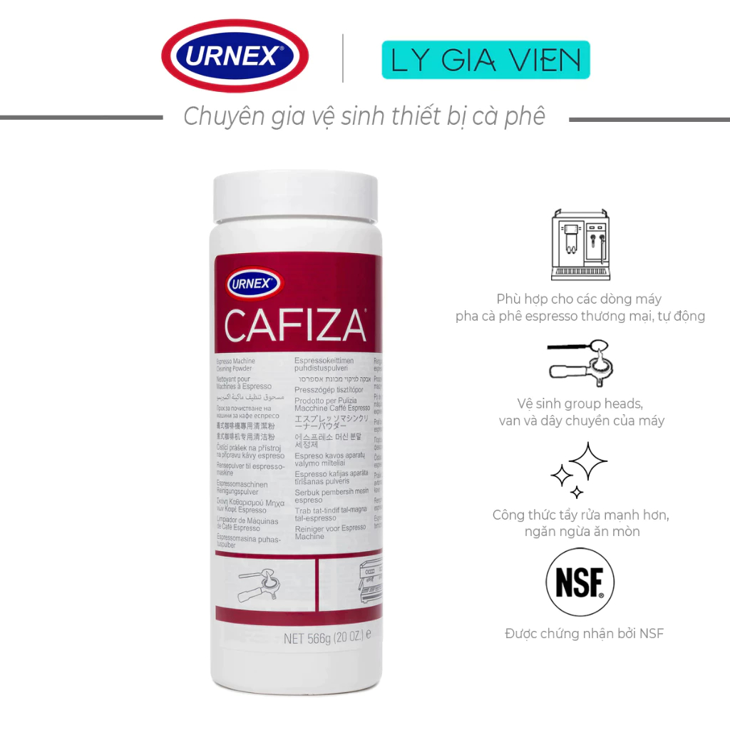 Viên Nén Và Bột Vệ Sinh Máy Pha Cà Phê Urnex Cafiza