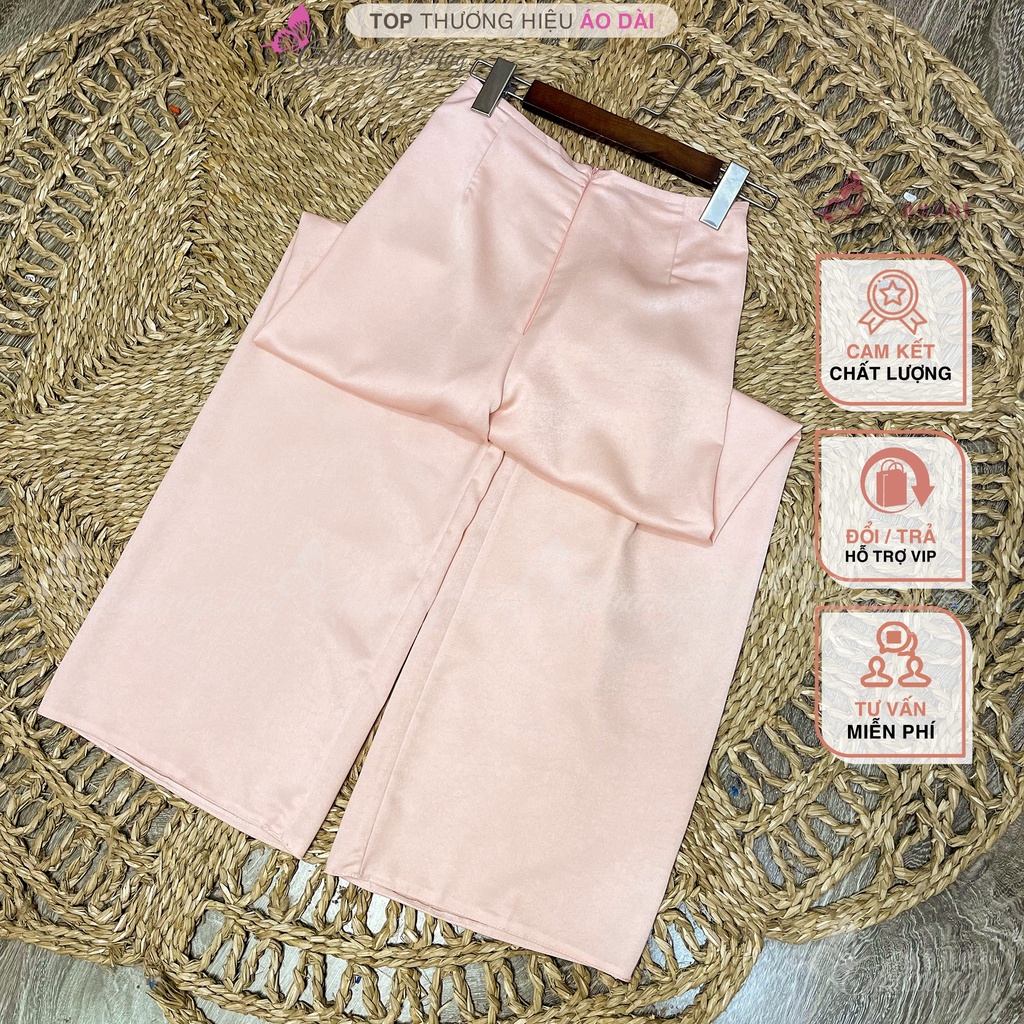 Quần mặc áo dài vải lụa tuyết  Tây Thi dày dặn, vải có độ co giãn