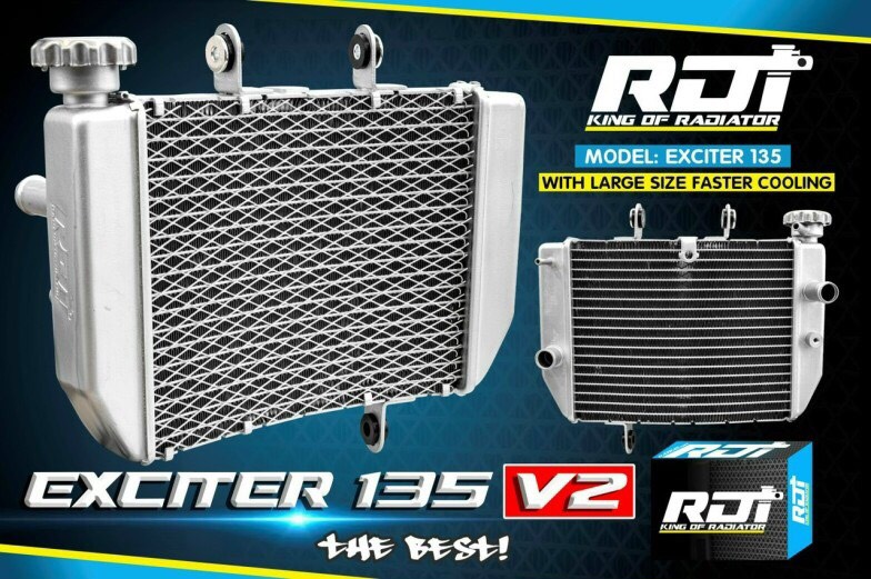 Két Nước Tản Nhiệt Lớn RDT Kiểu Cong Malaysia Gắn Exciter 135, Exciter 150, Exciter 155, Winner, Sonic