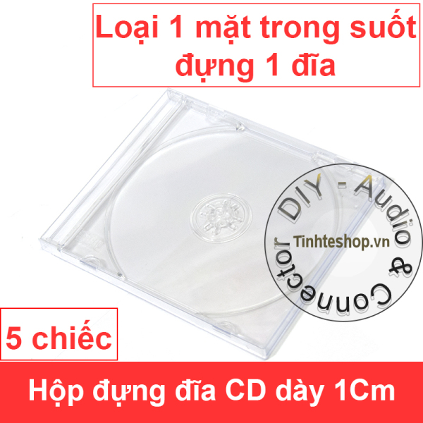 Bảng giá Hộp đựng đĩa CD DVD dày 1.2Cm - Vỏ đựng đĩa CD DVD dày bản trong suốt (5 chiếc) Phong Vũ