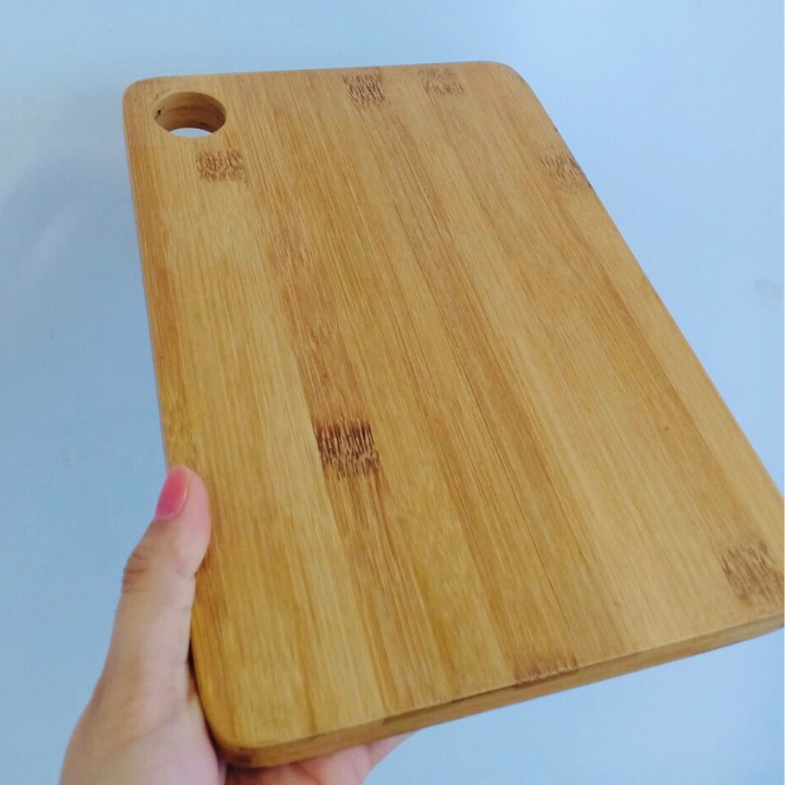 Thớt tre ép khoét góc BAMVINA(26x18cm)