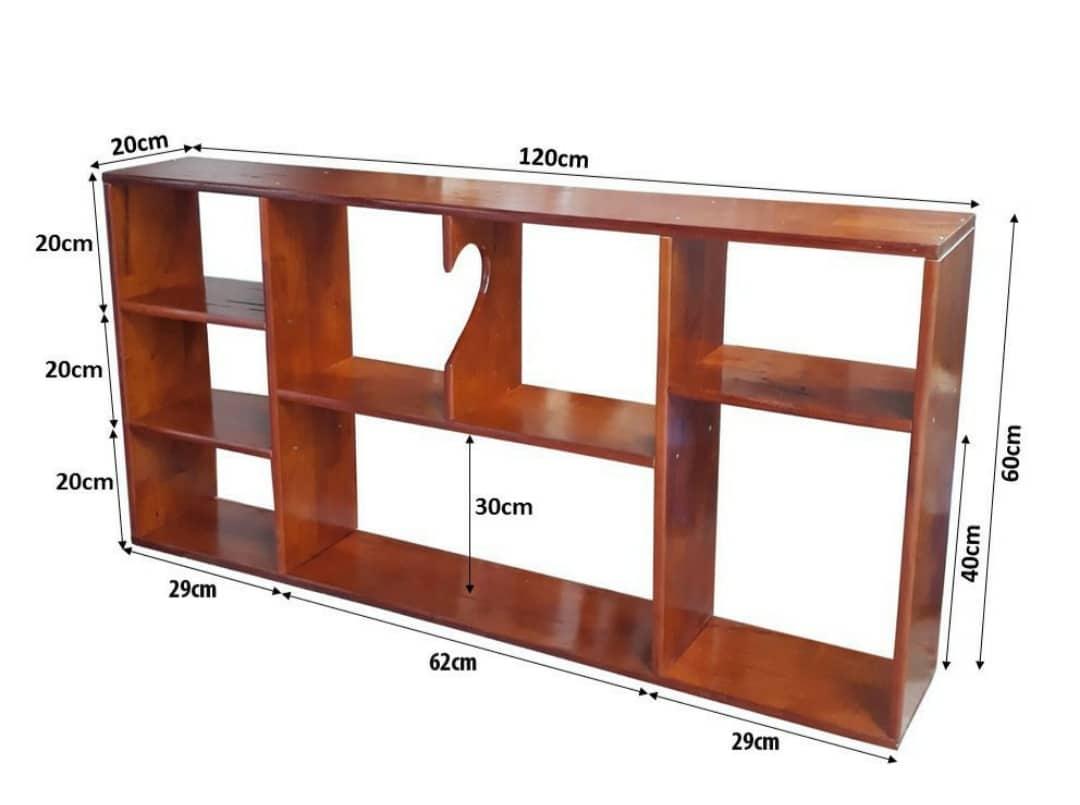 Kệ treo tường 47wood ngang 1m2 gỗ cao su - Kệ trang trí treo tường 120cm