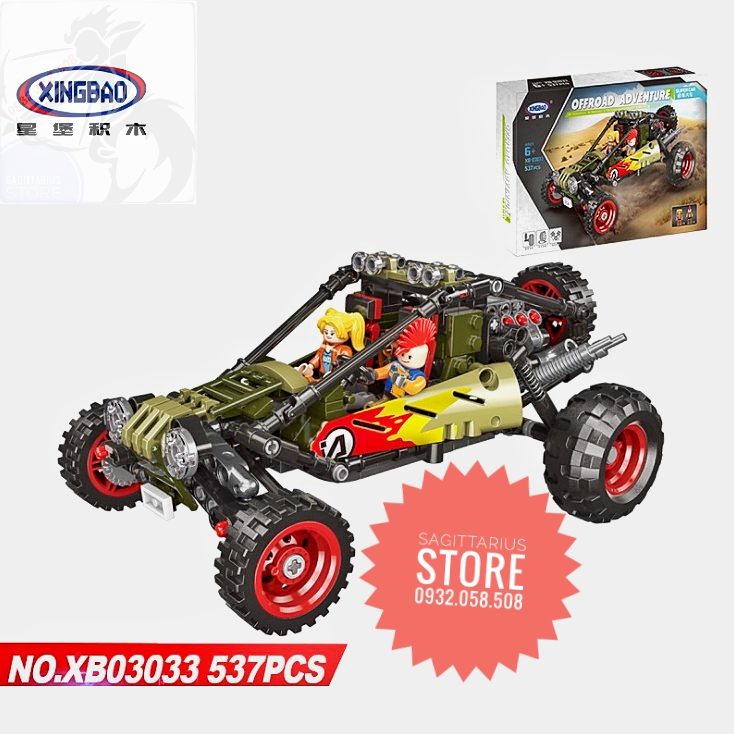 Bộ lego xingbao xb-03033 lắp ráp xe đua địa hình offroad
