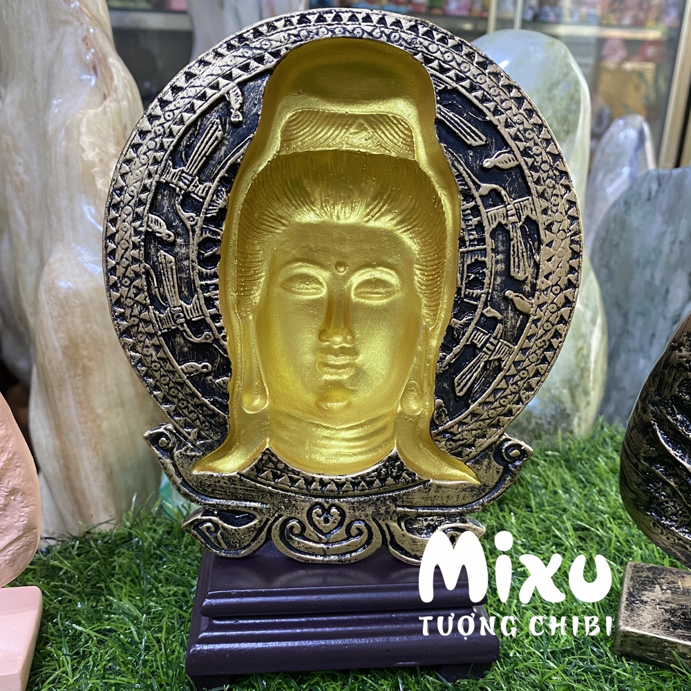 Tượng Đá Phật Thích Ca 3D Lá Bồ Đề