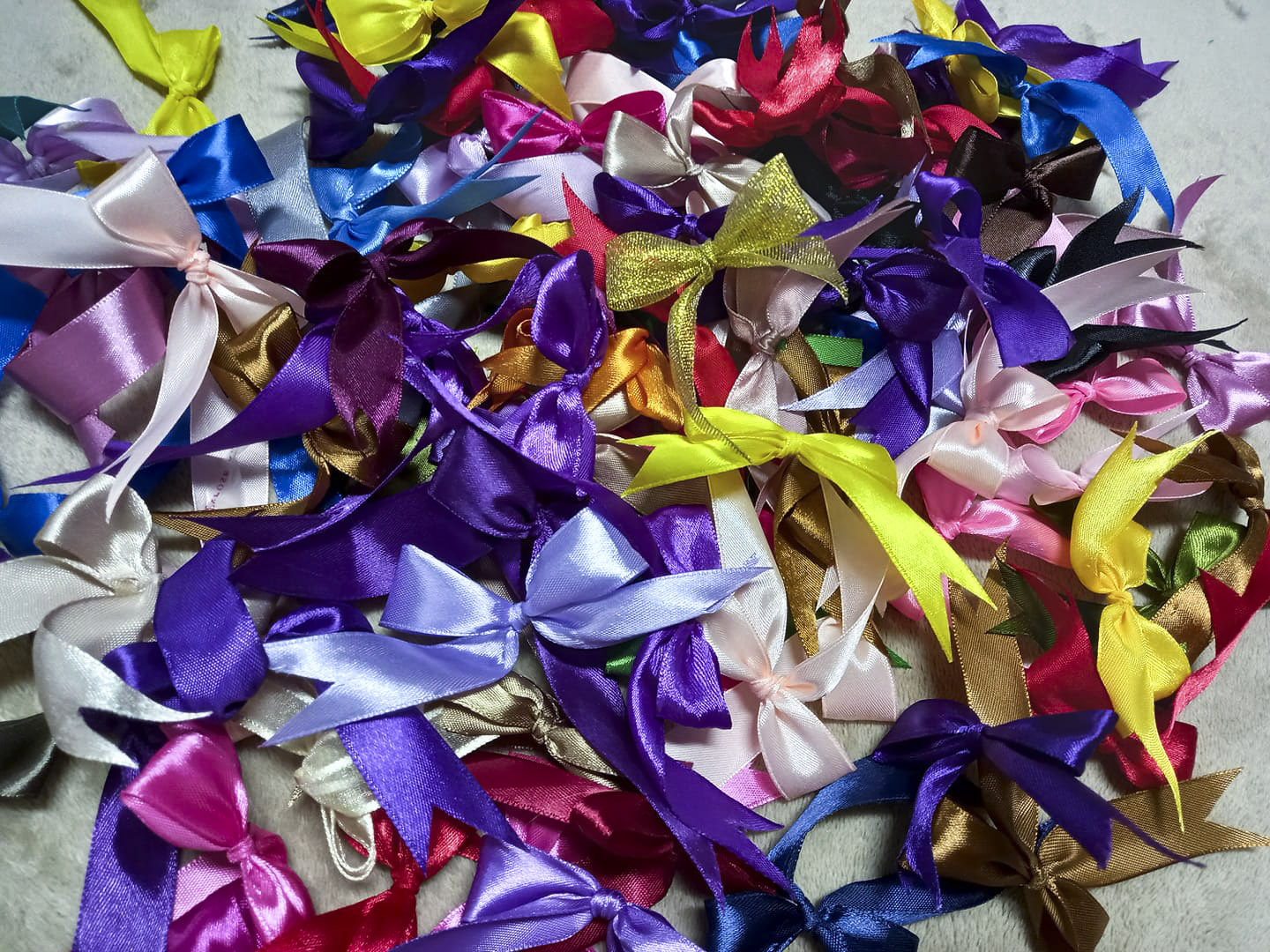 Set nơ ruy băng bản 1.5cm dùng đính gói quà bánh kẹo trang trí thủ công handmade [GÓI 10 NƠ VÀ 20 NƠ]