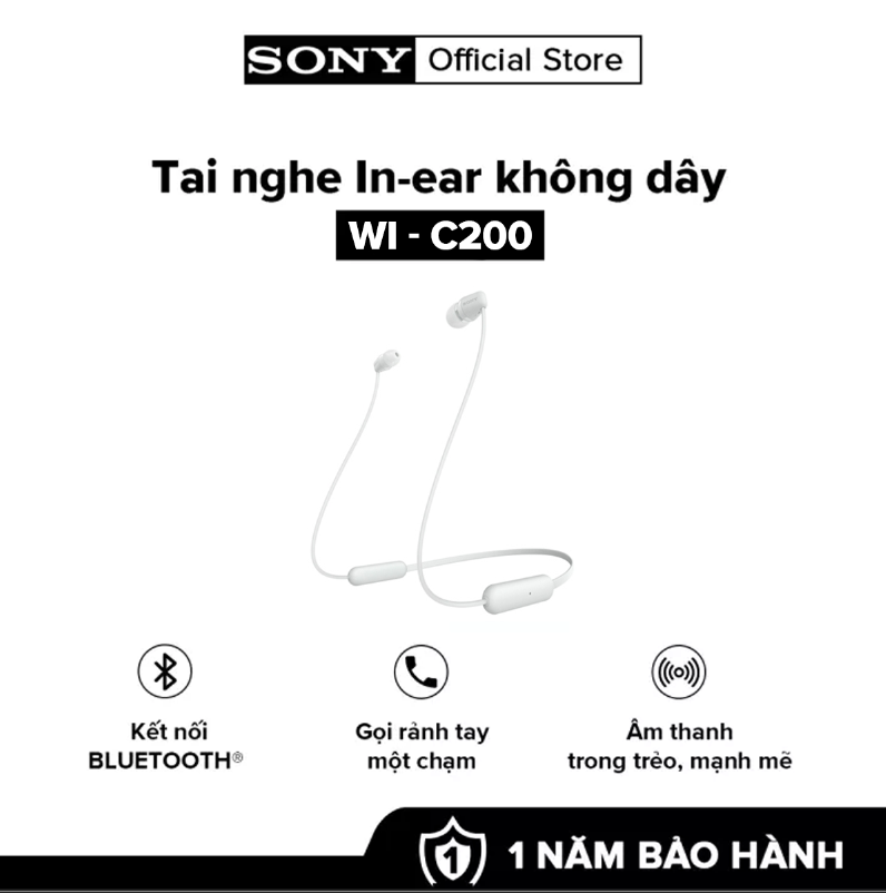 Tai nghe Bluetooth Sony WI-C200 – Hàng chính hãng