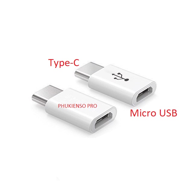 Đầu chuyển đổi Type C sang Micro USB (vào Type C ra Micro USB) / Đầu chuyển Type-C to Micro USB
