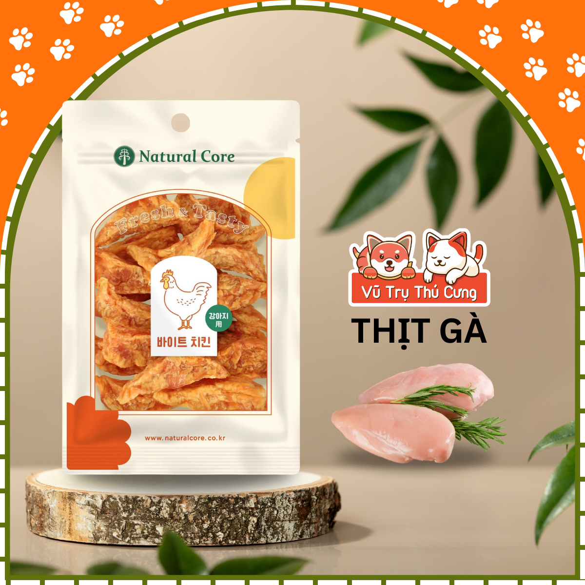 Korean treat chicken snack, natural core Korean fried chicken snack 70g