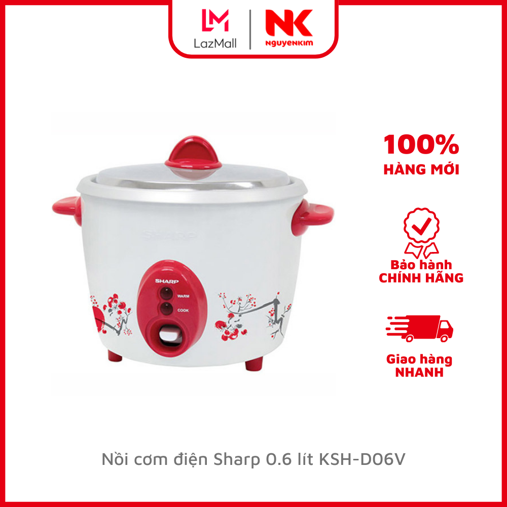 Nồi cơm điện sharp 0.6 lít ksh-d06v
