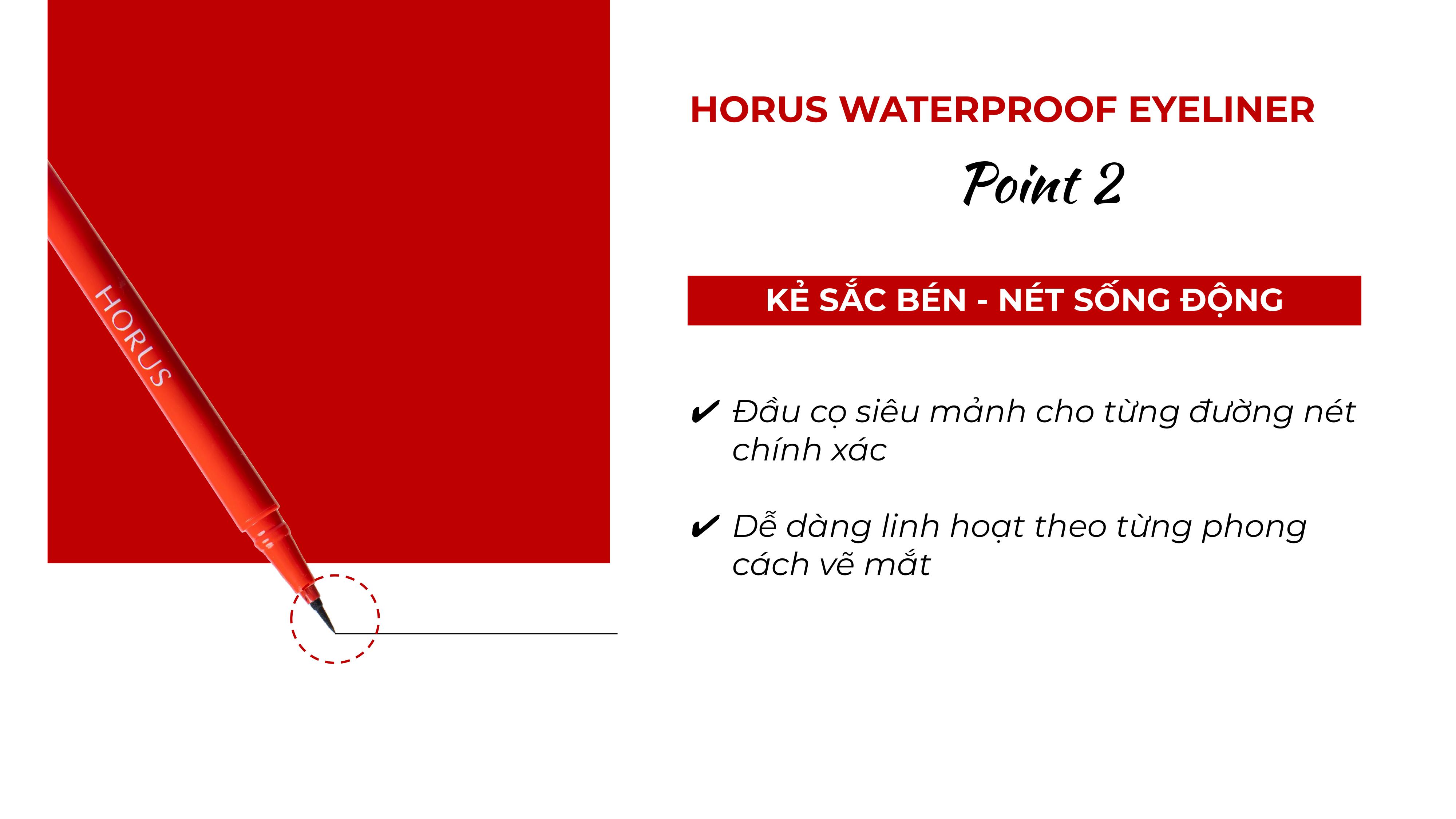 Bút Kẻ Mắt Horus Water Proof Eyeliner 1g
