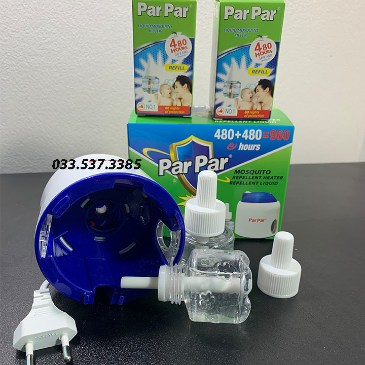 Máy xông muỗi, đèn tinh dầu bắt muỗi PARPAR (kèm một lọ tinh dầu cao cấp)