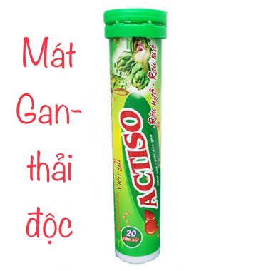 Tuýp sủi Actiso- mát gan- giải độc [ tuýp 20 viên]
