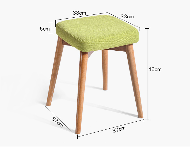 Ghế Đôn Mặt Đệm Xanh Cốm