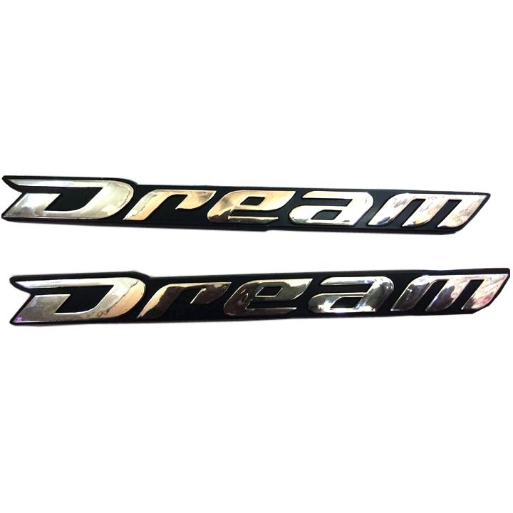 Decal cánh chim Honda nổi màu bạc