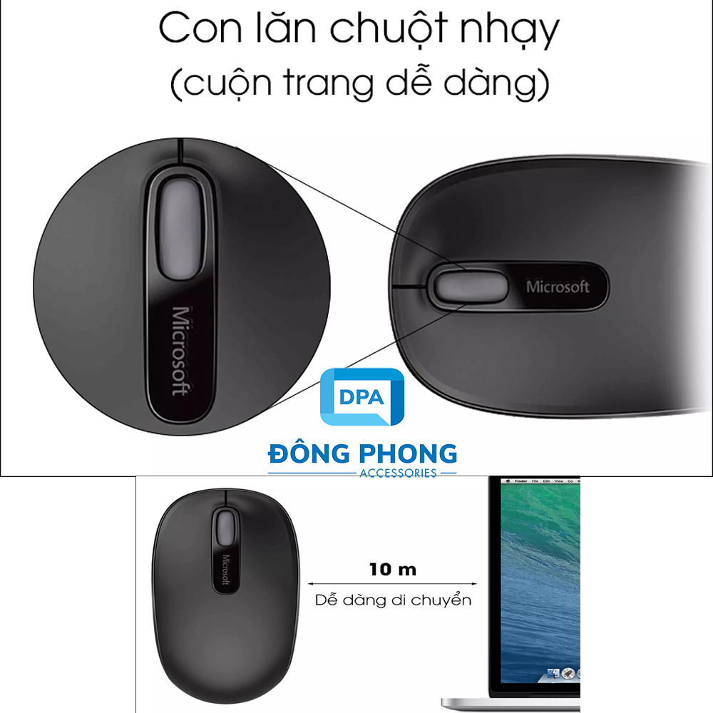 Chuột Không Dây Microsoft 1850 Chính Hãng