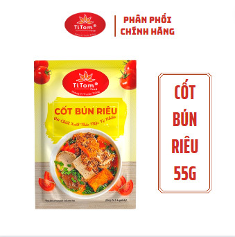 Gia vị nấu bún riêu cua TITOM FOODS 55g, gia vị bún riêu cua ngon đặc biệt, cốt bún riêu cua chính hãng