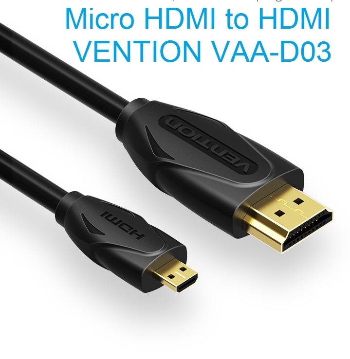 [Micro HDMI ra HDMI] Cáp micro HDMI Vention VAA-D03 / AITB0