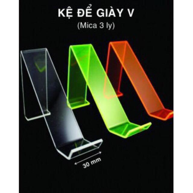 [HCM]Kệ Mica trưng bày giày dép combo 10 cái