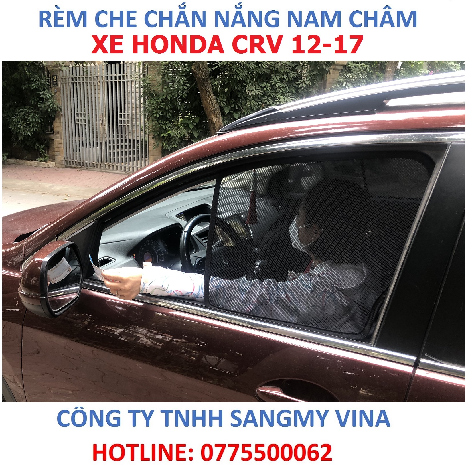Rèm che chắn nắng nam châm xe honda CRV  đời 2012-2017