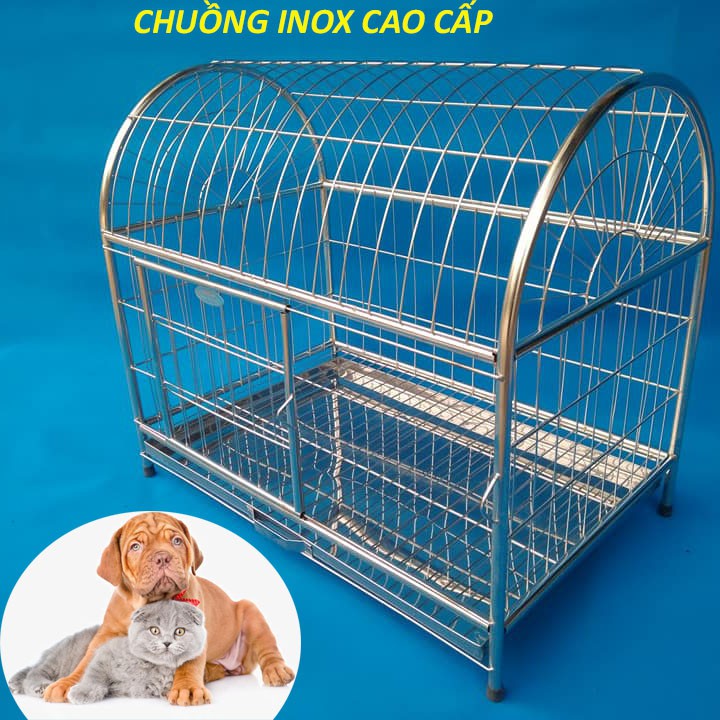 Lồng Chó Mèo Inox- CHUỒNG CHÓ INOX CAO CẤP BỀN - RẺ - ĐẸP - MixASale