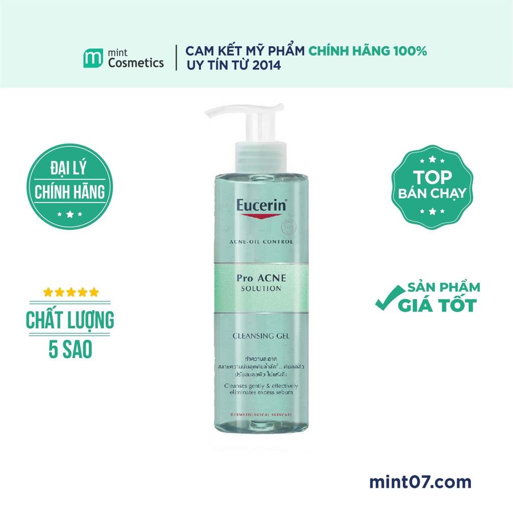 Sữa Rửa Mặt Eucerin Pro Acne Solution Cleansing Gel