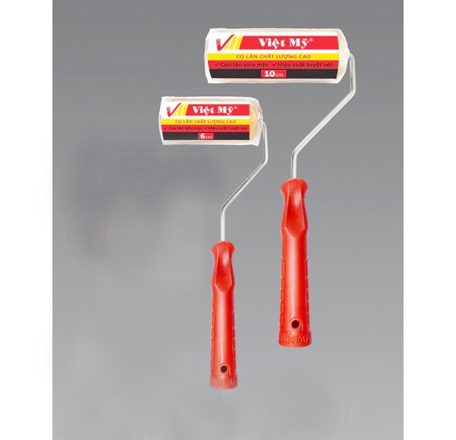 Combo 10 cọ lăn sơn mini, rulo lăn sơn nhỏ Việt Mỹ 6cm, 10cm