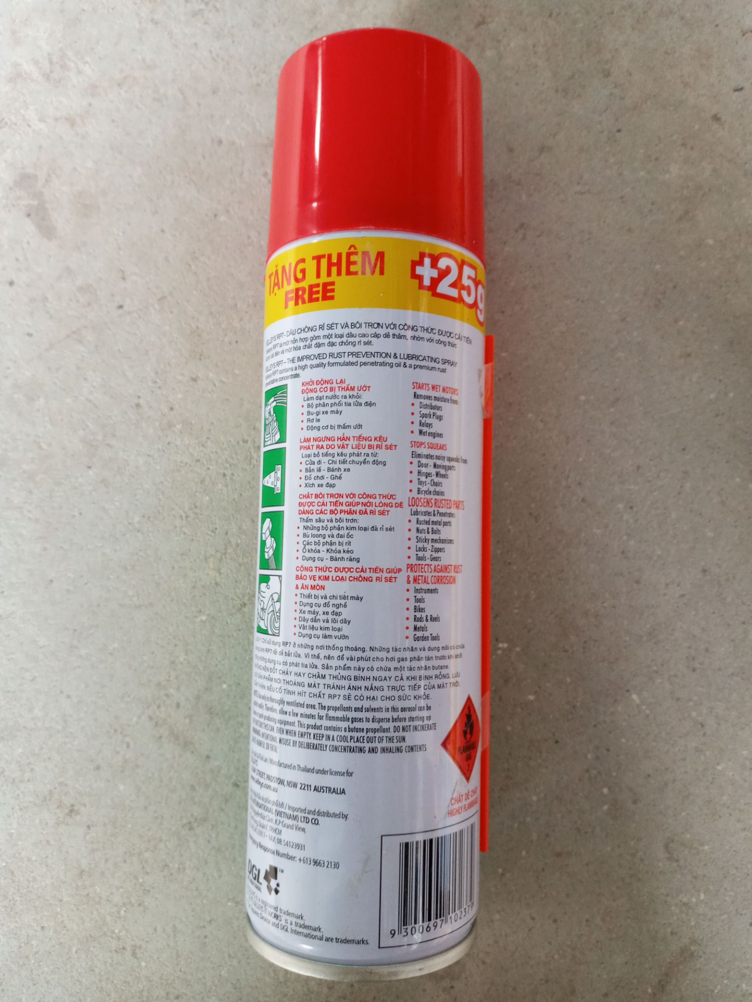 Chai xịt RP7 chống rỉ sắt