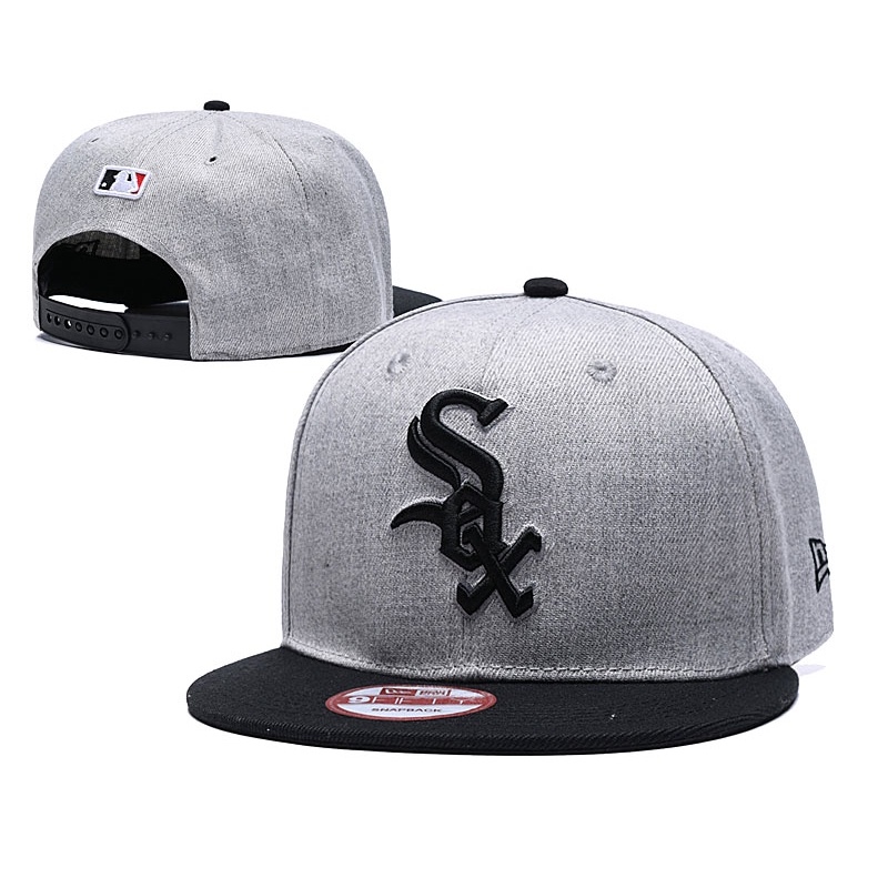 Ready Stock MLB Cap Chicago White Sox Cap Snapback Cap Plain Baseball Cap Plain Cap Adjustable Cap Street Fashion Hat Hiphop Cap