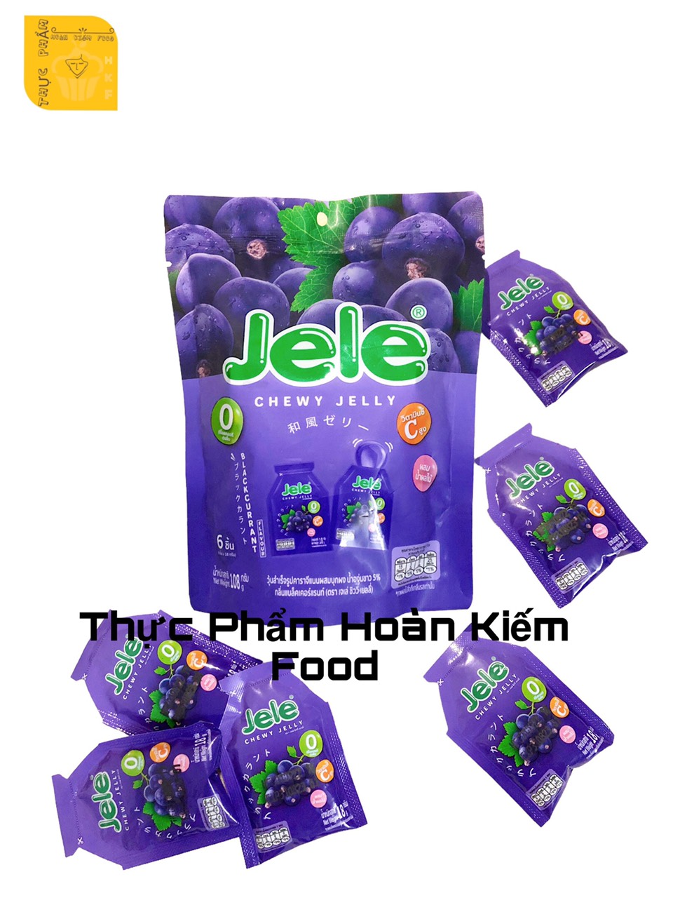Thạch Trái Cây Chewy Jele 108g ( 6 túi nhỏ)