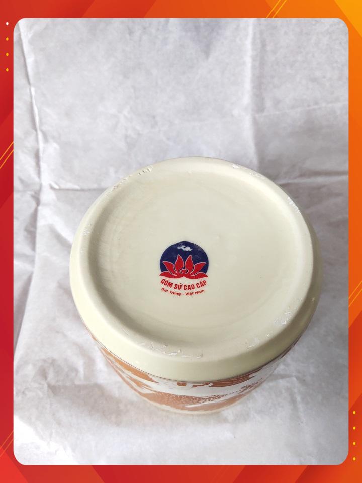 Bát hương D12cm men vàng kim Bát Tràng