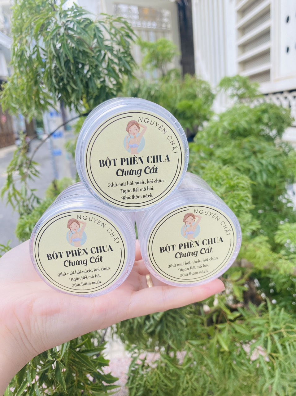 Bột Phèn chua chưng cất ngăn mồ hôi nách, hôi chân