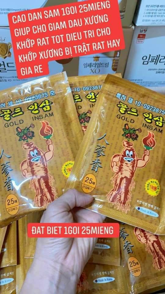 CAO DÁN HỒNG SÂM GOLD INSAM Hàn Quốc gói 25m