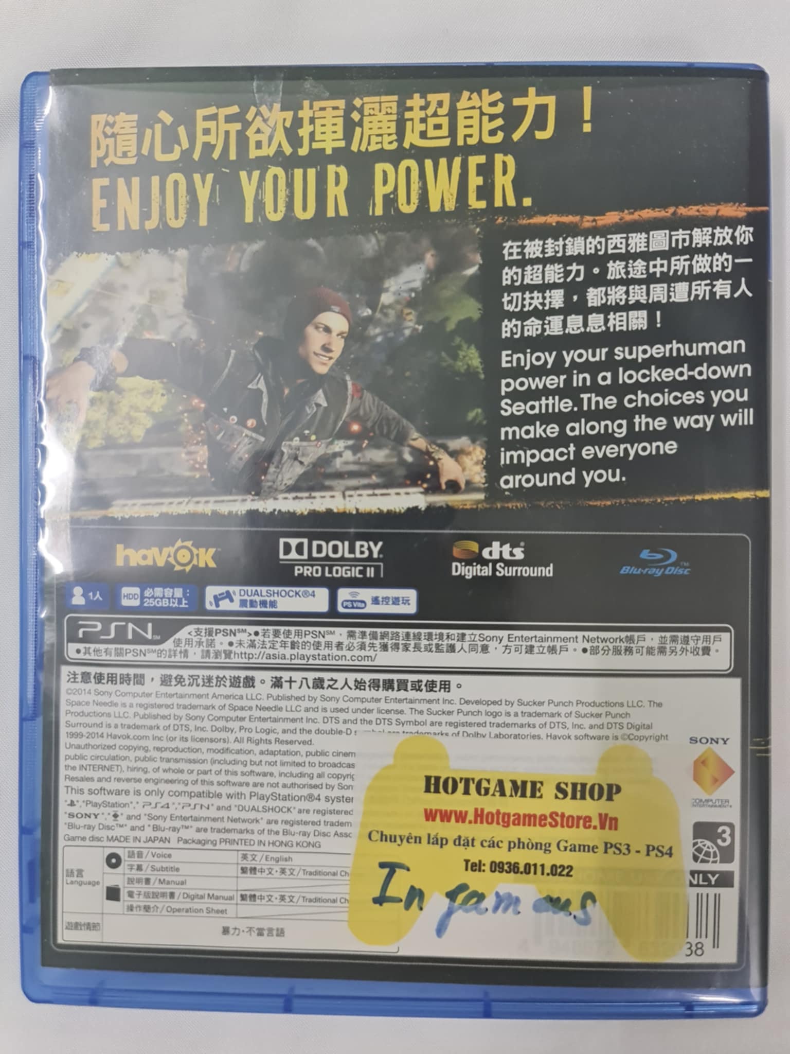 Đĩa game PS4 inFamous Second Son.