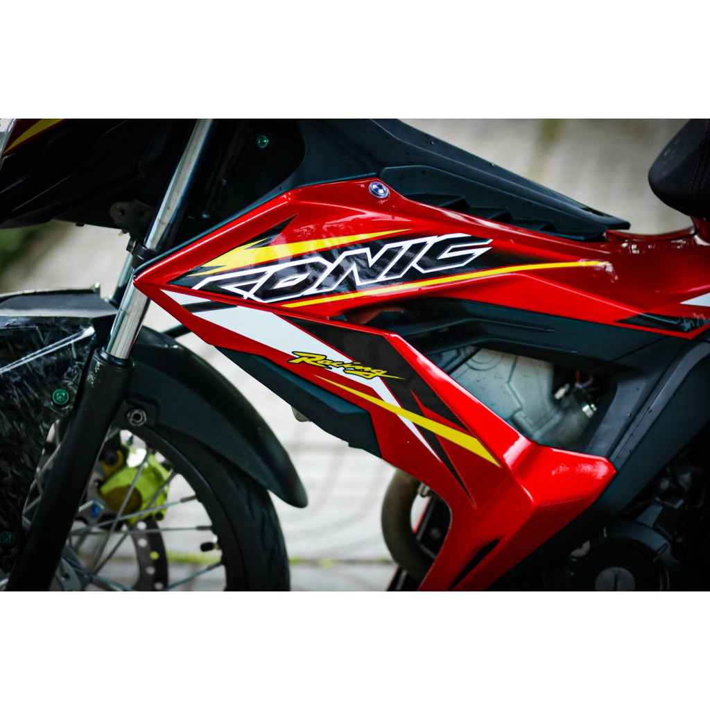 Tem Rời Dán Xe Sonic 150 Mẫu Chỉ Trắng Đỏ Đen 150R