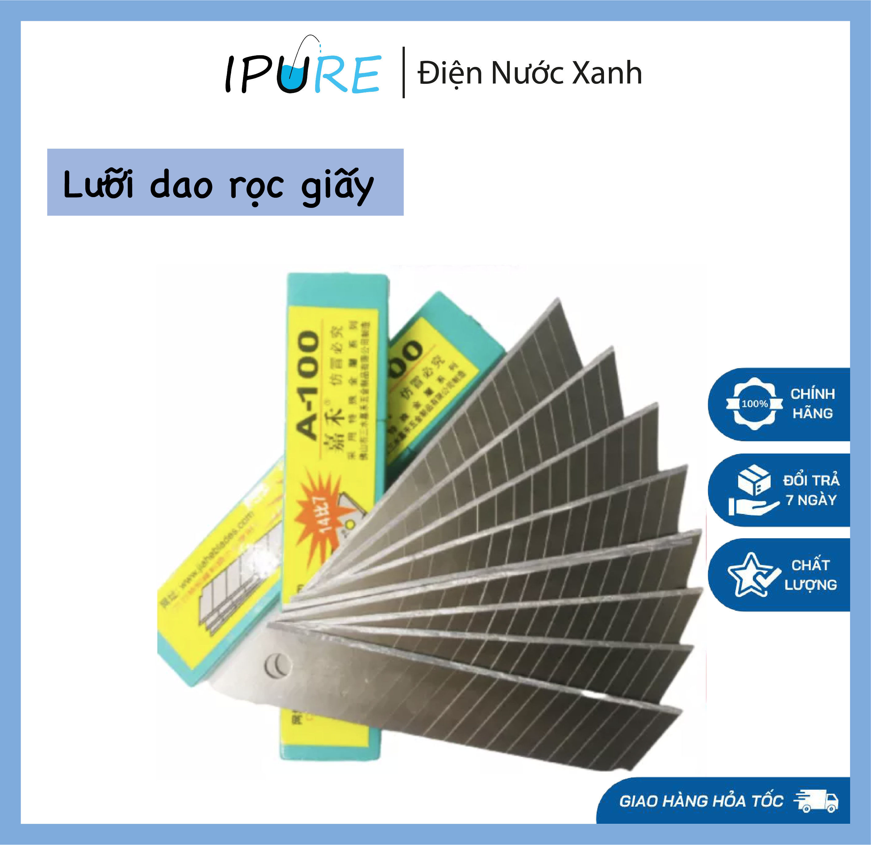 Hộp lưỡi dao rọc giấy, lưỡi cây sủi tường - dnx ipure