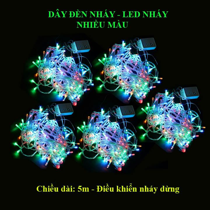 Combo 5 bộ dây đèn nháy, led nháy trang trí giáng sinh, lễ tết, noel