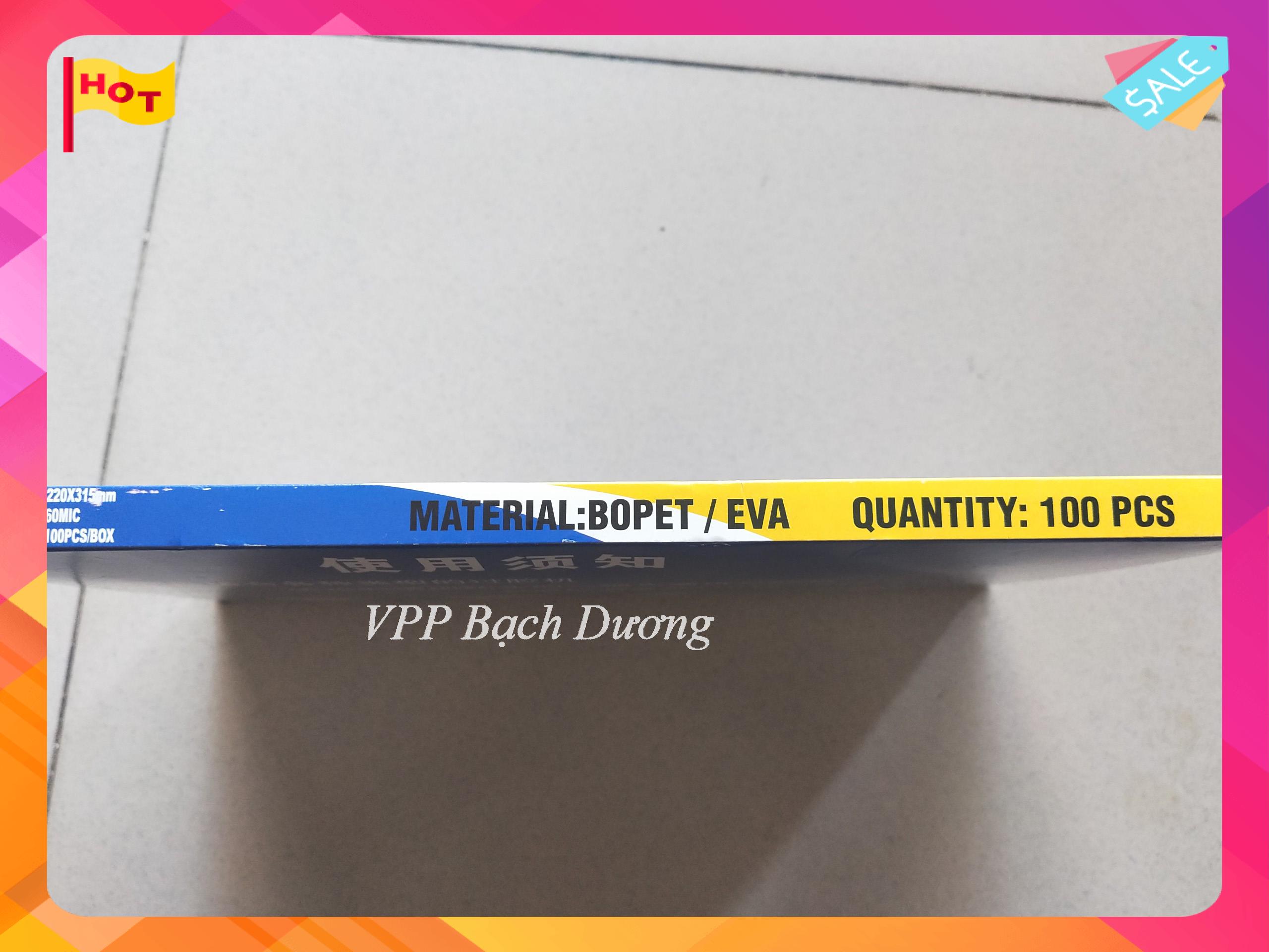 Nhựa ép plastic a4 60 mic - 100 tờ/hộp