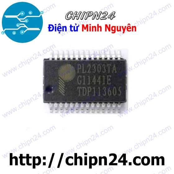 [1 con] (SOP) IC Dán PL2303TA SSOP-28 (SMD) (PL2303 2303 IC Dán giao tiếp USB)