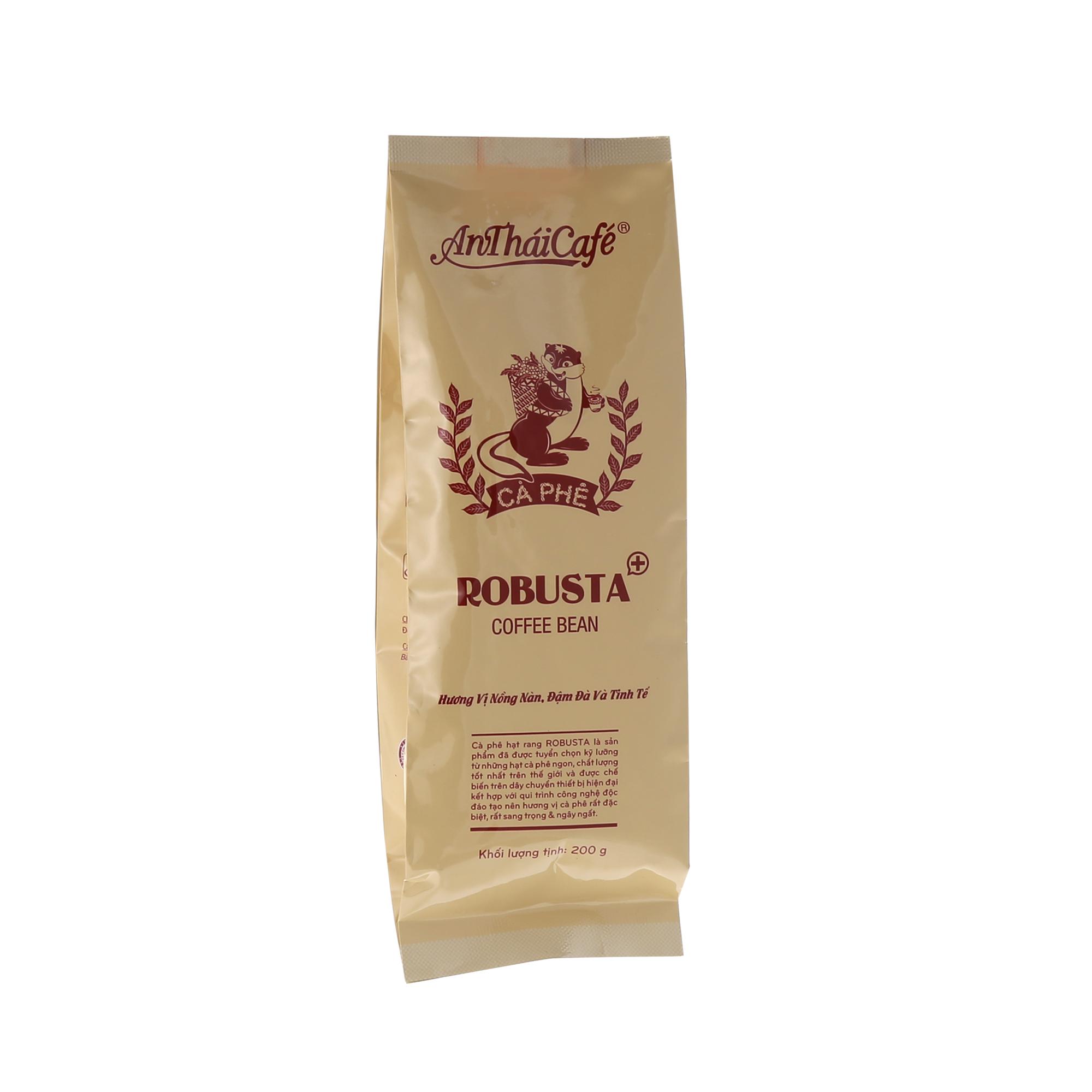 Cà Phê Hạt Rang Robusta Plus (200gr) - AnTháiCafé