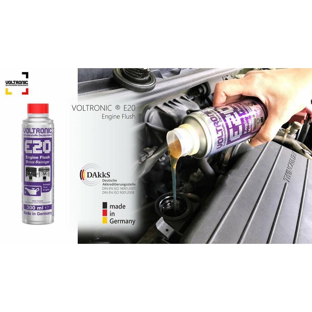 Phụ gia súc rửa động cơ Voltronic E20 Engine Flush 300ml