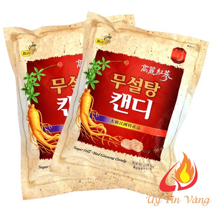 GÓI KẸO SÂM KHÔNG ĐƯỜNG TRẮNG 500Gr