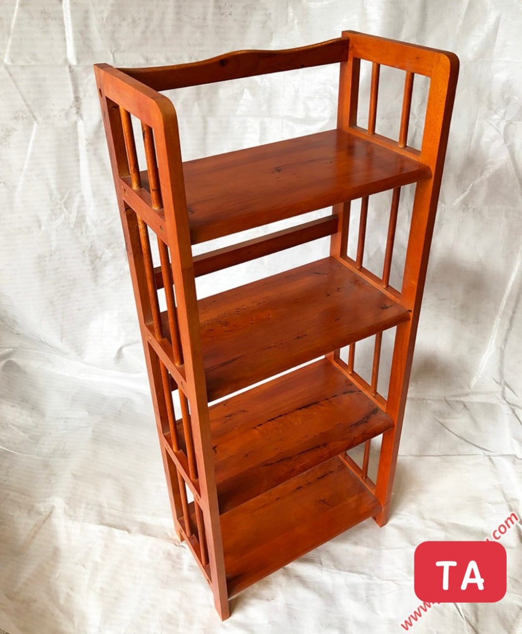 [HCM]Kệ Sách Gỗ 4 Tầng 50cm Vàng