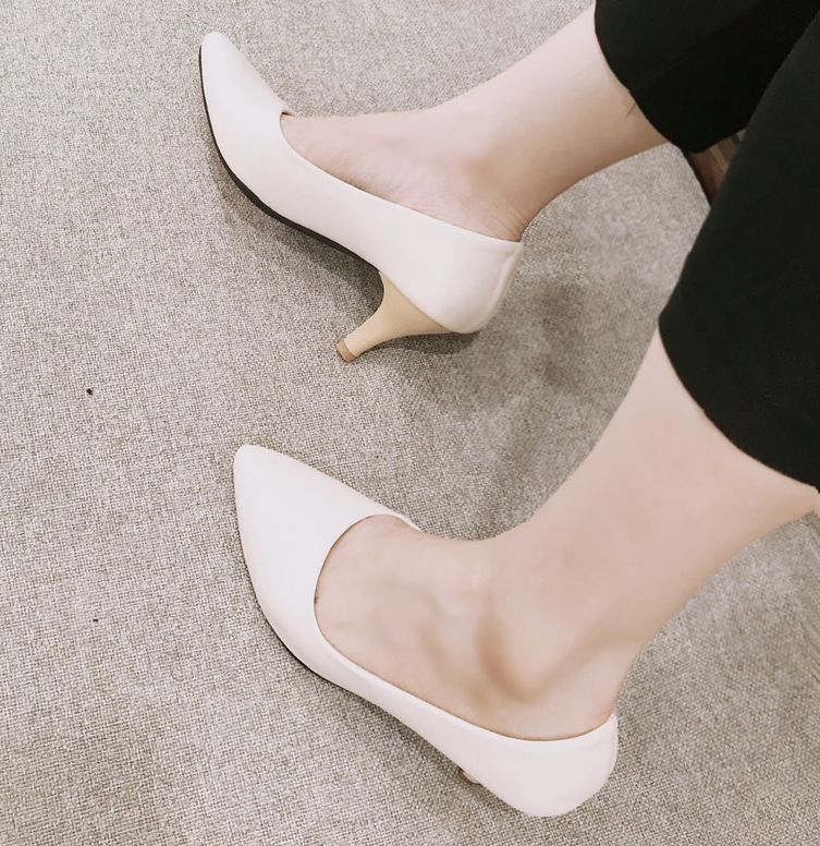 Cao gót công sở trơn 5 phân màu đen MÃ siêu rẻ SRLCC1