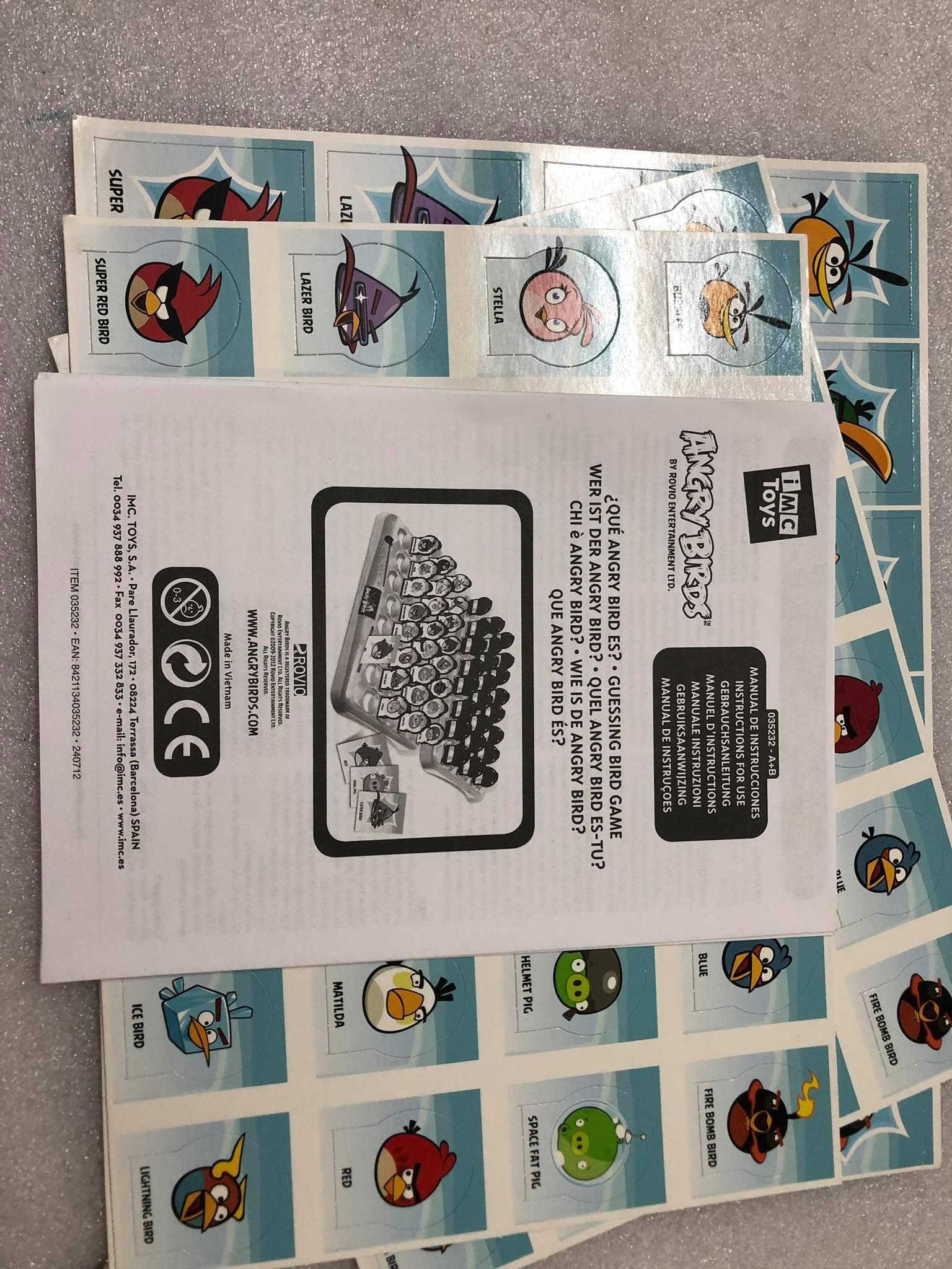 Angry Birds Guessing Game