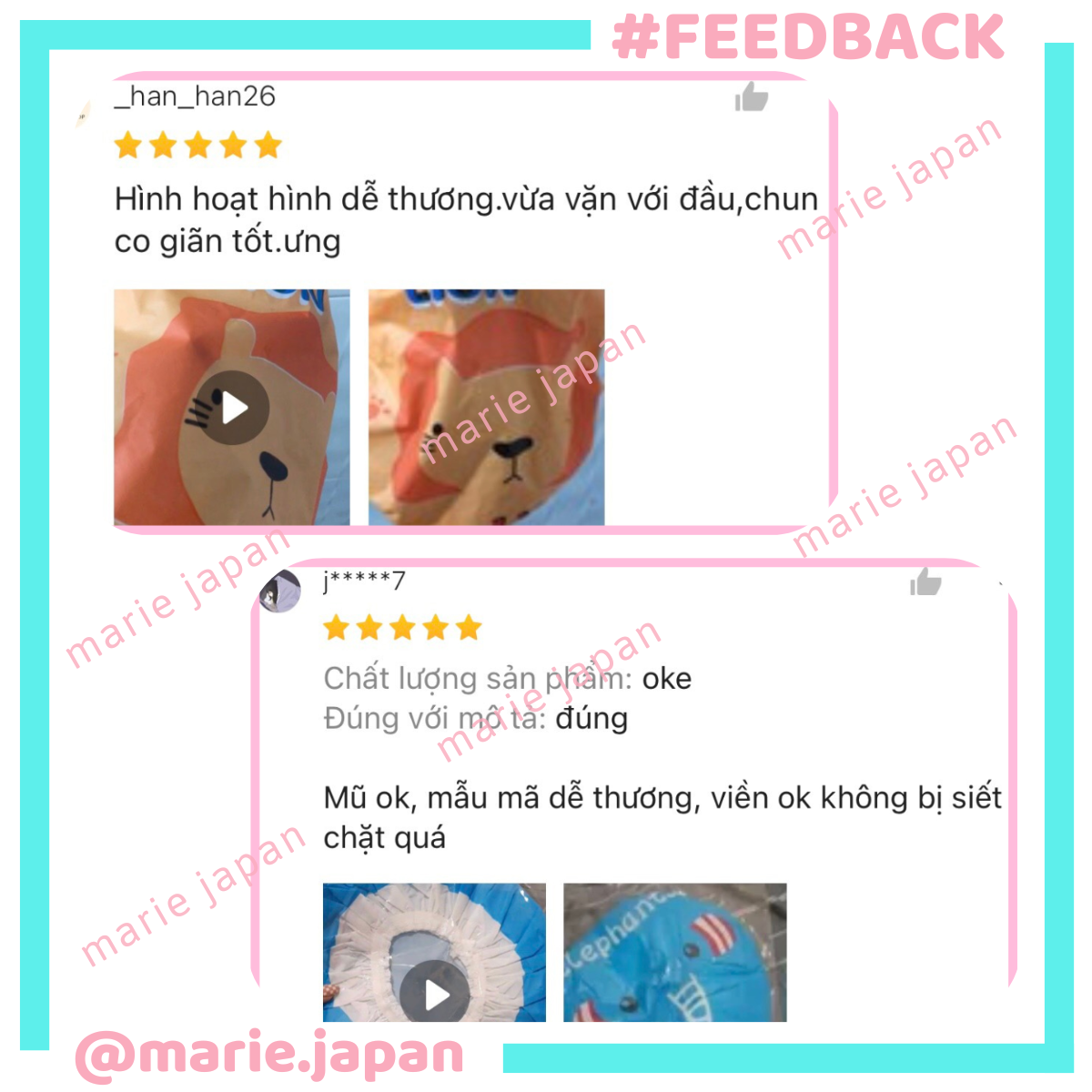 Mũ Tắm Trùm Tóc Ủ Tóc Cute Shuya