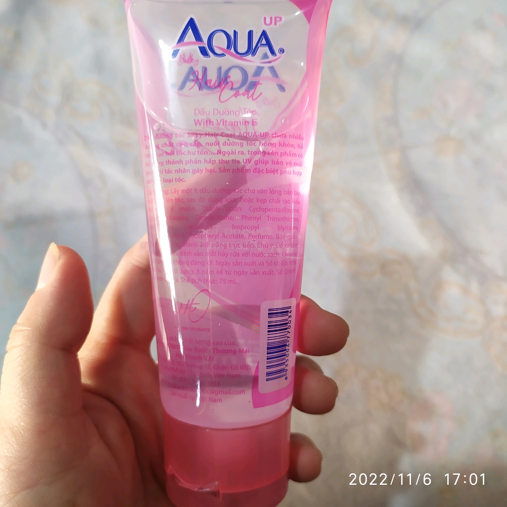 Dầu Bóng Tóc Aqua Bóng Mượt các loại 75ml