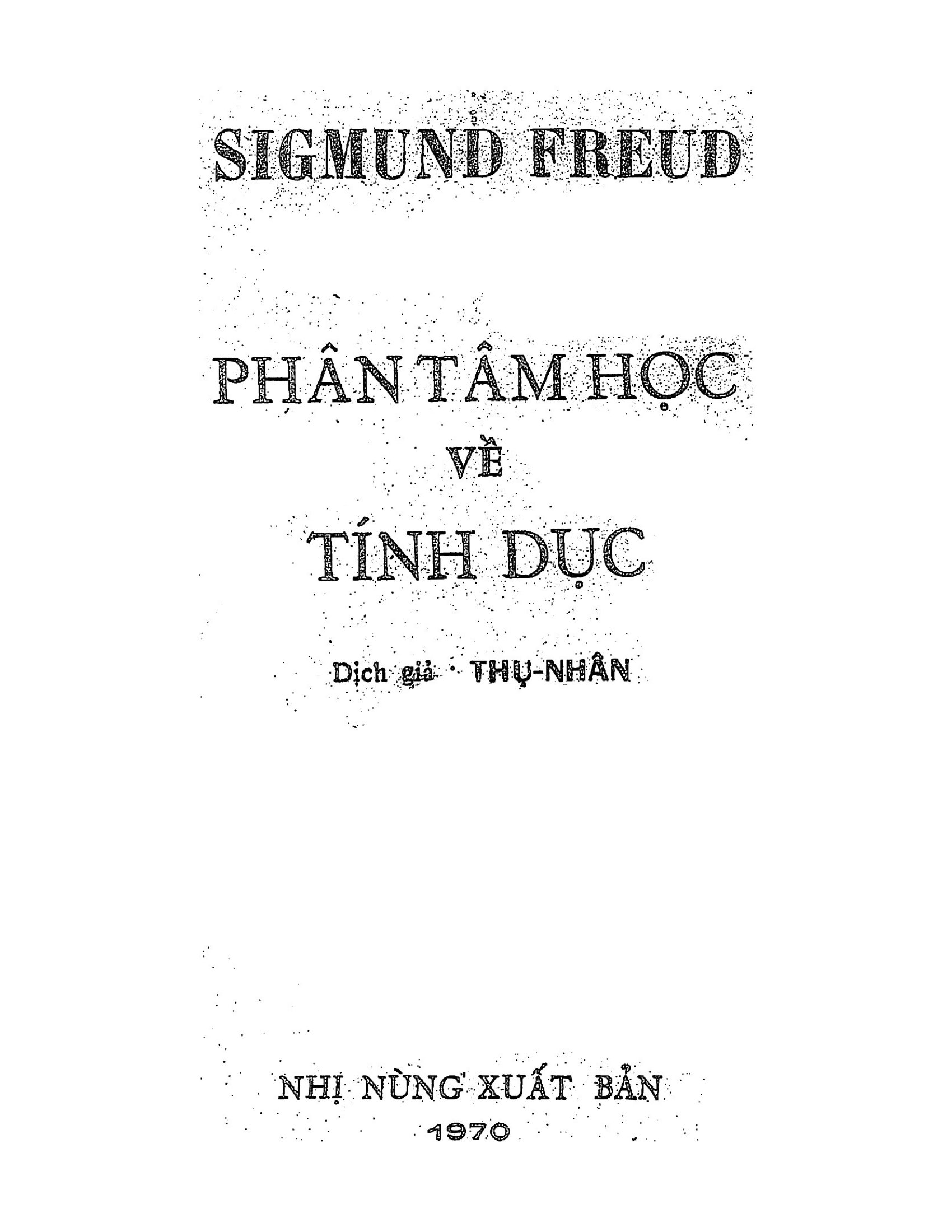Sách Phân Tâm Học Tính Dục – Sigmund Freud