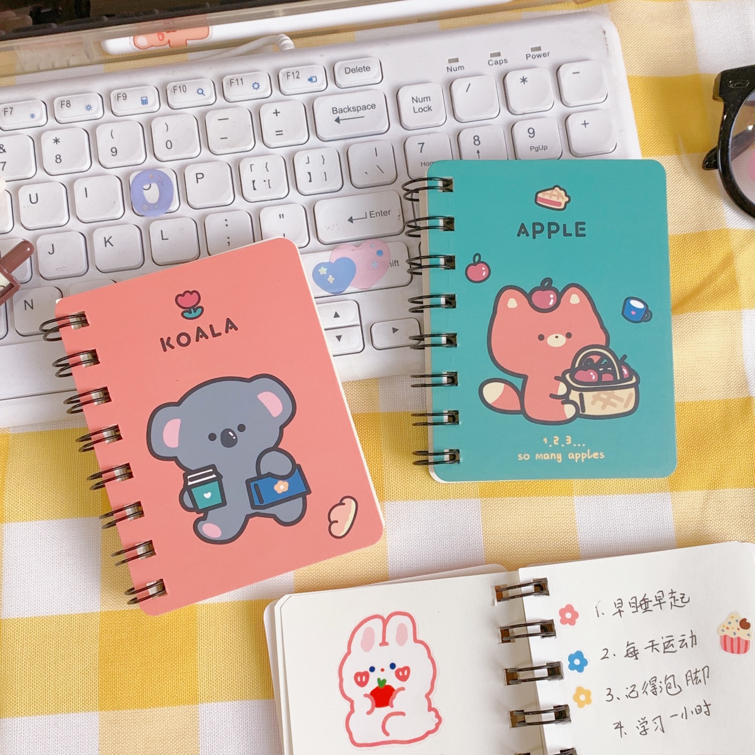 Sổ tay mini lò xo kép giấy trơn