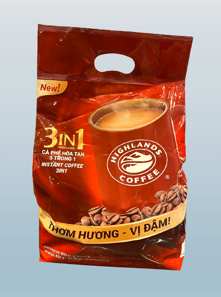 Cà phê hoà tan 3 in 1 Highlands túi 50 gói (17gr)
